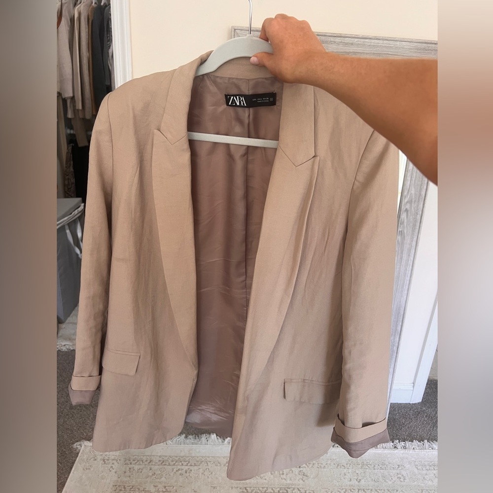 Zara linen blend blazer